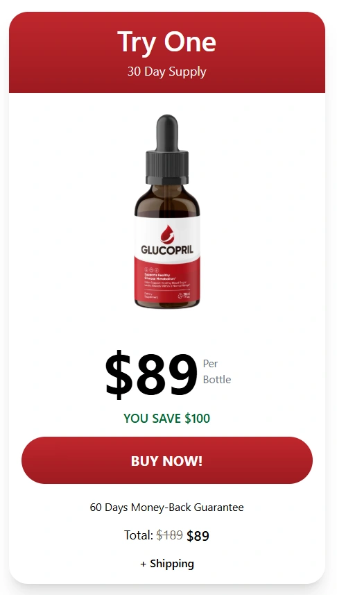 GlucoPril 2 Bottle