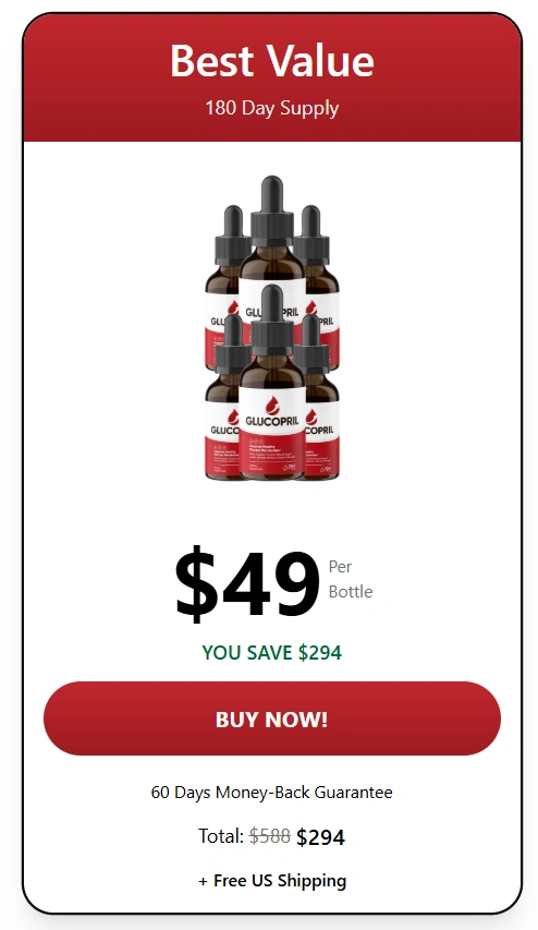 GlucoPril- 6 Bottle